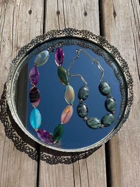 Bold Colorful Stone Beaded Statement Necklaces Bundle/Lot